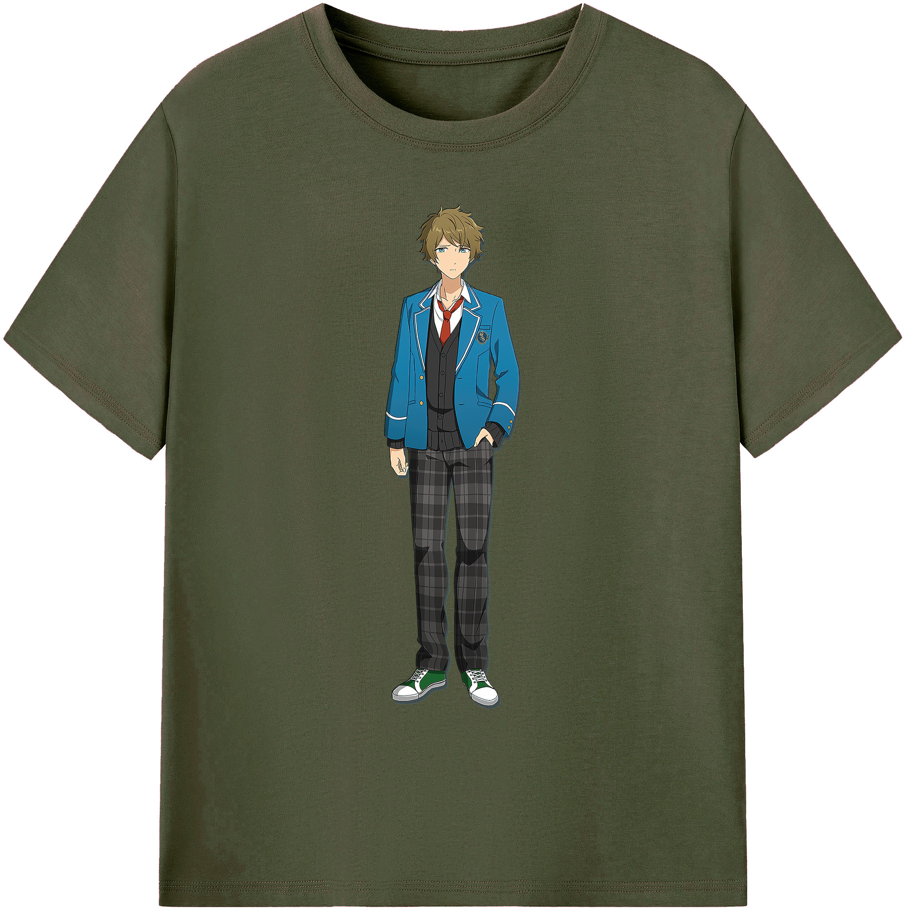 （画像用） あんさんぶるスターズ! Ensemble Stars 綿100％ メンズ半袖Tシャツ｜肌触りやわらか＆通気性